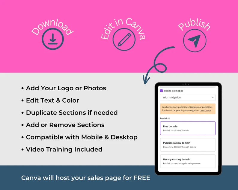 Book a Call Landing Page | Landing Page Canva Mockup