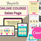 Sales Page in Canva | Landing Page in Canva | Opt in Page Mockup | Sales Page Canva Mockup
