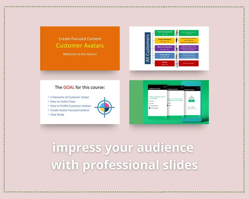 Done for You Online Course | Customer Avatar | Professional Course in a Box | 7 Lessons
