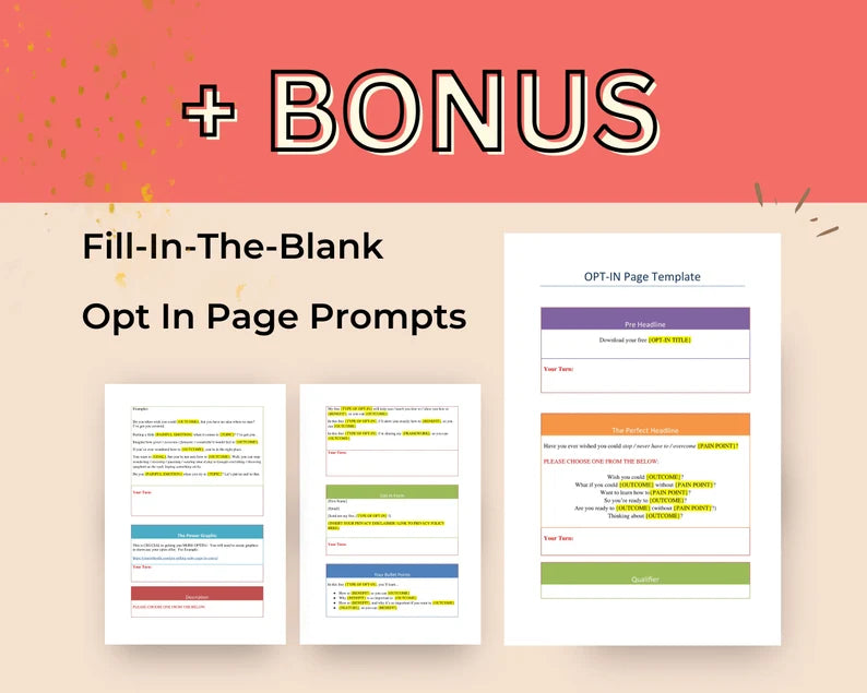 OPT-IN Page Template in Canva, Free Canva Page Hosting