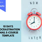Email e-Course Template | Editable Procrastination | Done-for-You e-Course in Canva