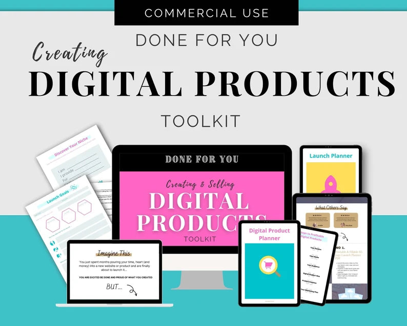 Digital Product Toolkit | Digital Products Workbook | Product Creation | Online Product Brainstorm
