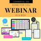 Webinar in a box | Webinar Email Templates | Webinar Social Media Posts | Webinar Script Template