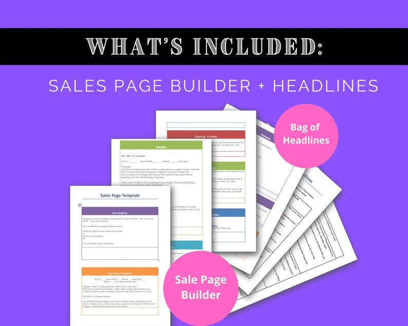 Sales Funnel Toolkit | Sales Funnel Workbook | Sales Page Builder