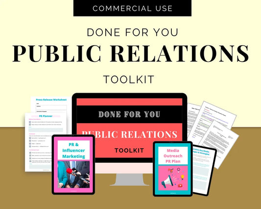 Public Relations Workbook | Influencer Marketing Workbook | Media Outreach PR Planner