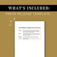 Public Relations Workbook | Influencer Marketing Workbook | Media Outreach PR Planner
