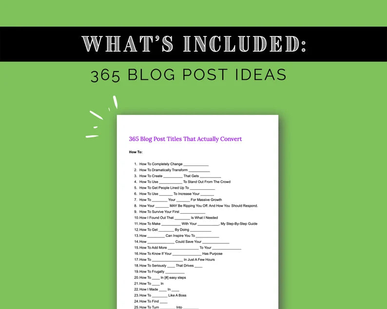 Blogging Toolkit | Blogging Planner | 365 Blog Post Titles | DFY Blog Post Scripts