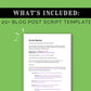 Blogging Toolkit | Blogging Planner | 365 Blog Post Titles | DFY Blog Post Scripts