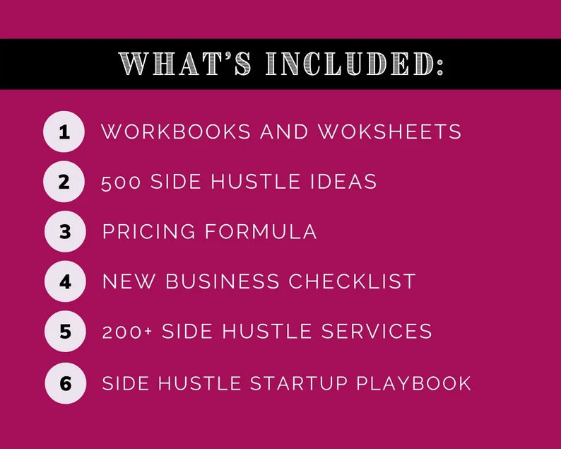Side Hustle Toolkit | Side Hustle Workbook | Side Hustle Affirmation Posts