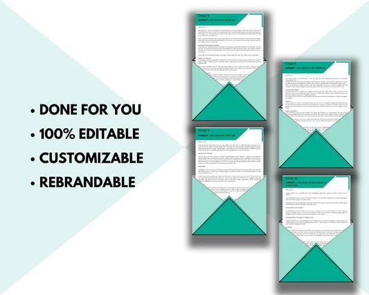 Email eCourse Template | Newsletter Template | Editable Life Goals Emails