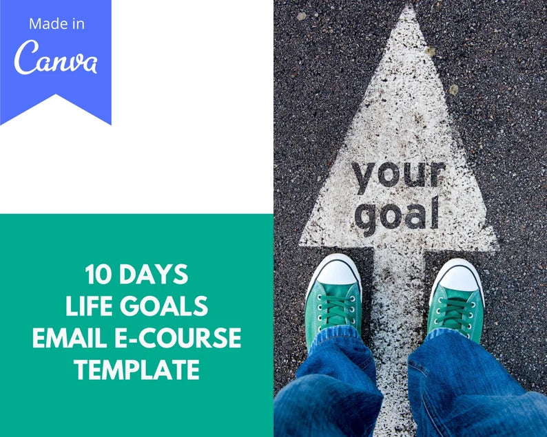Email eCourse Template | Newsletter Template | Editable Life Goals Emails