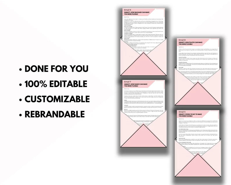 Email eCourse Template | Newsletter Template | Editable Staying Flexible with Yoga