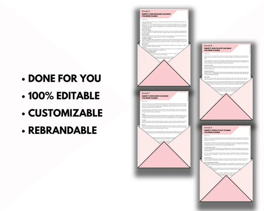 Email eCourse Template | Newsletter Template | Editable Staying Flexible with Yoga