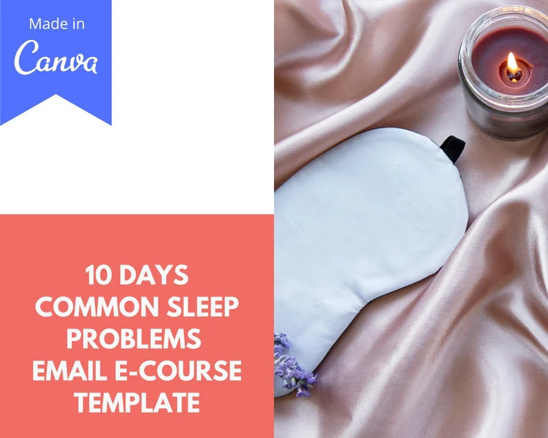Email eCourse Template | Newsletter Template | Editable Common Sleep Problems