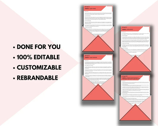 Email eCourse Template | Newsletter Template | Editable Common Sleep Problems