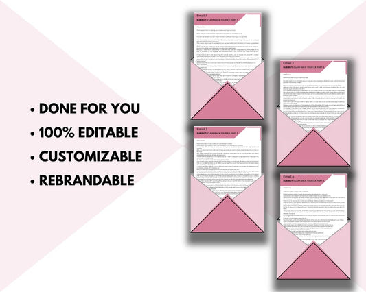 Email eCourse Template | Newsletter Template | Editable Get Your Ex Love Back