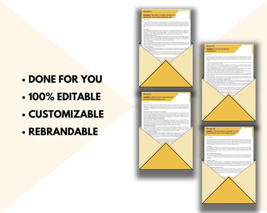 Email eCourse Template | Newsletter Template | Editable How To Enjoy Life More Emails