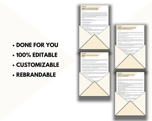 Email eCourse Template | Newsletter Template | Editable Communication Emails