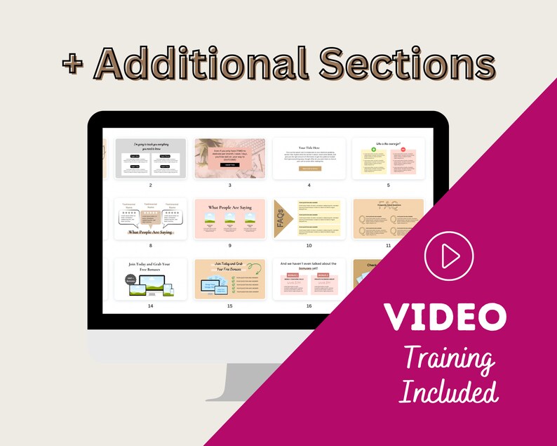 Group Coaching Sales Page Template in Canva, Free Canva Page Hosting