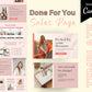 Signature Course Minimalist Sales Page Template in Canva, Free Canva Page Hosting