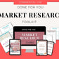 Market Research Toolkit | Find Your Ideal Customer Workbook | Competitor Research Planner