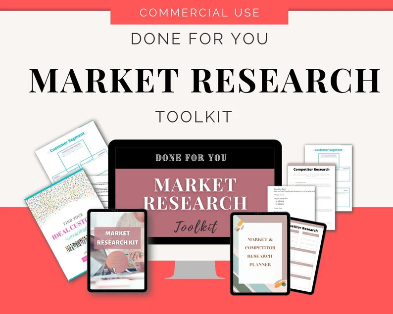 Market Research Toolkit | Find Your Ideal Customer Workbook | Competitor Research Planner
