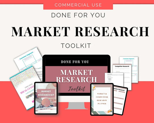 Market Research Toolkit | Find Your Ideal Customer Workbook | Competitor Research Planner