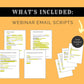 Webinar in a box | Webinar Email Templates | Webinar Social Media Posts | Webinar Script Template