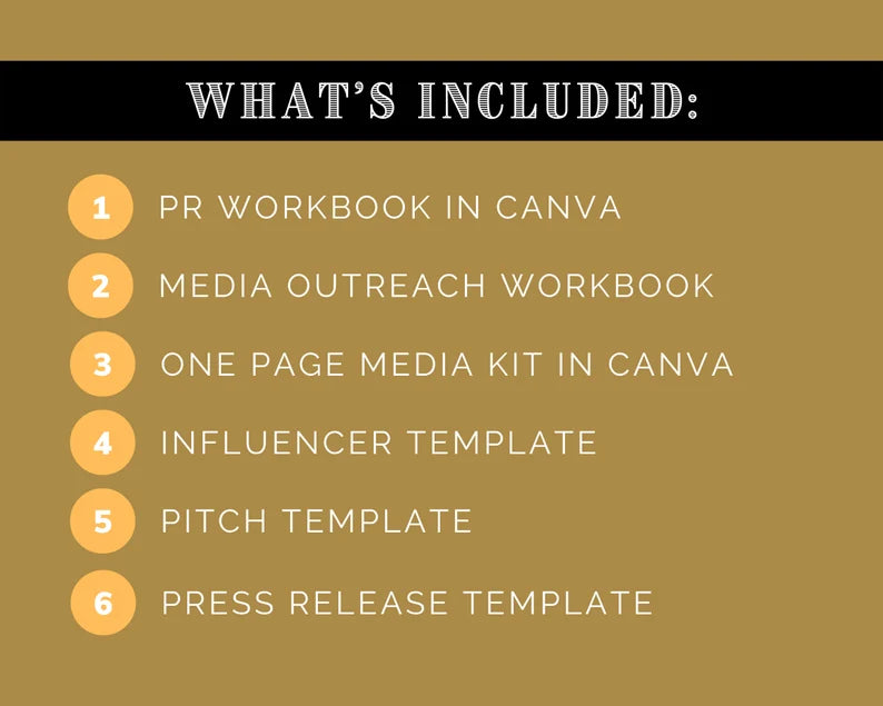 Public Relations Workbook | Influencer Marketing Workbook | Media Outreach PR Planner