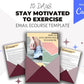 Email eCourse Template | Newsletter Template | Editable Stay Motivated to Exercise