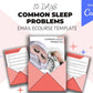Email eCourse Template | Newsletter Template | Editable Common Sleep Problems