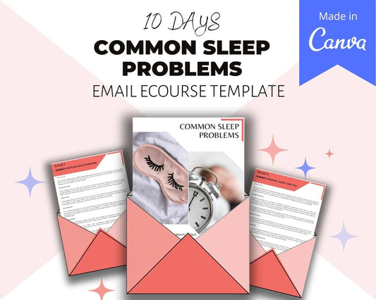 Email eCourse Template | Newsletter Template | Editable Common Sleep Problems