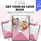 Email eCourse Template | Newsletter Template | Editable Get Your Ex Love Back