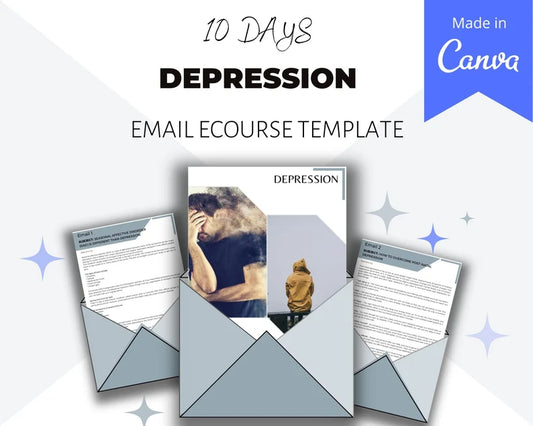 Email eCourse Template | Newsletter Template | Editable Depression Emails